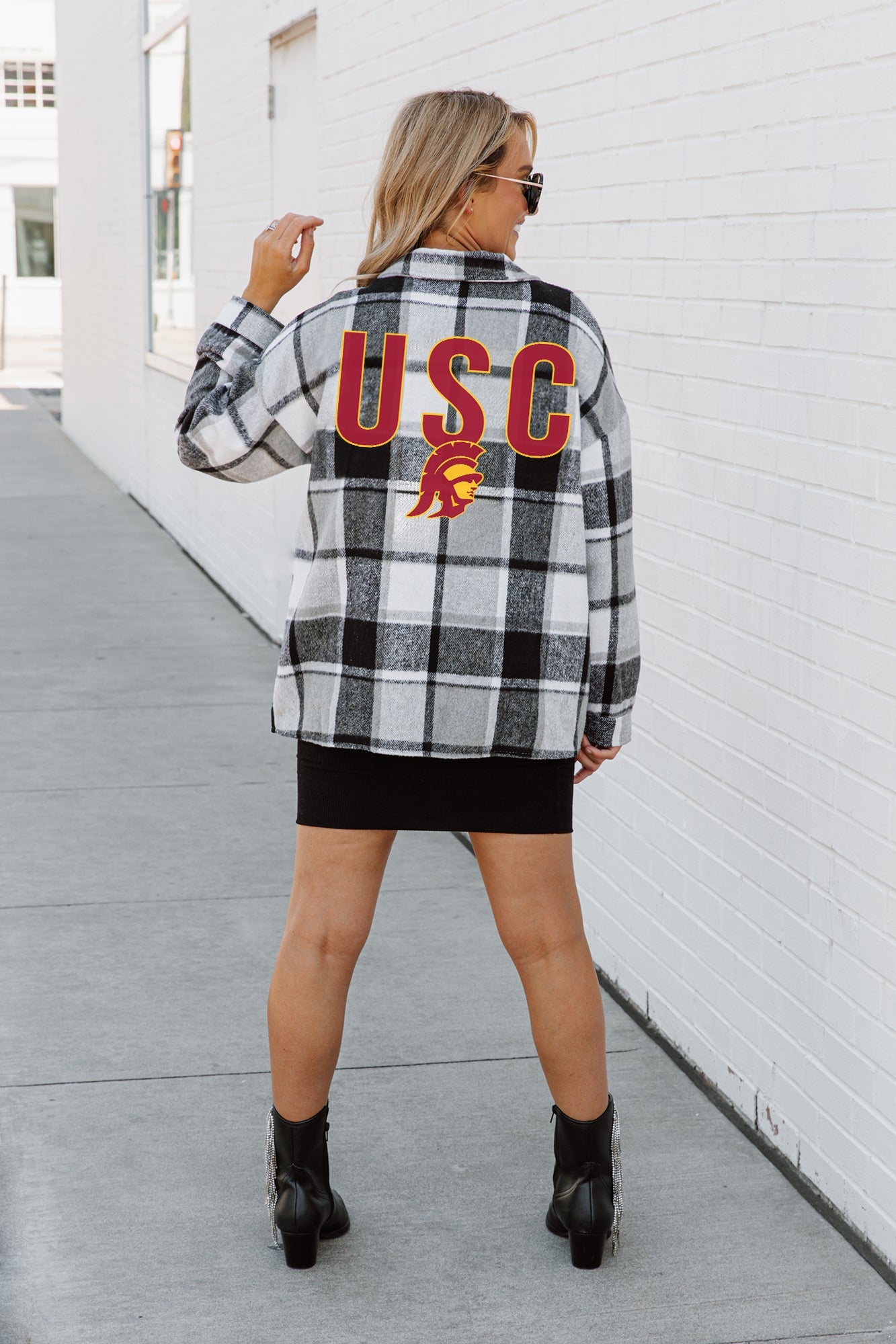 USC TROJANS MAD FOR PLAID JENKINS PLAID OVERSHIRT