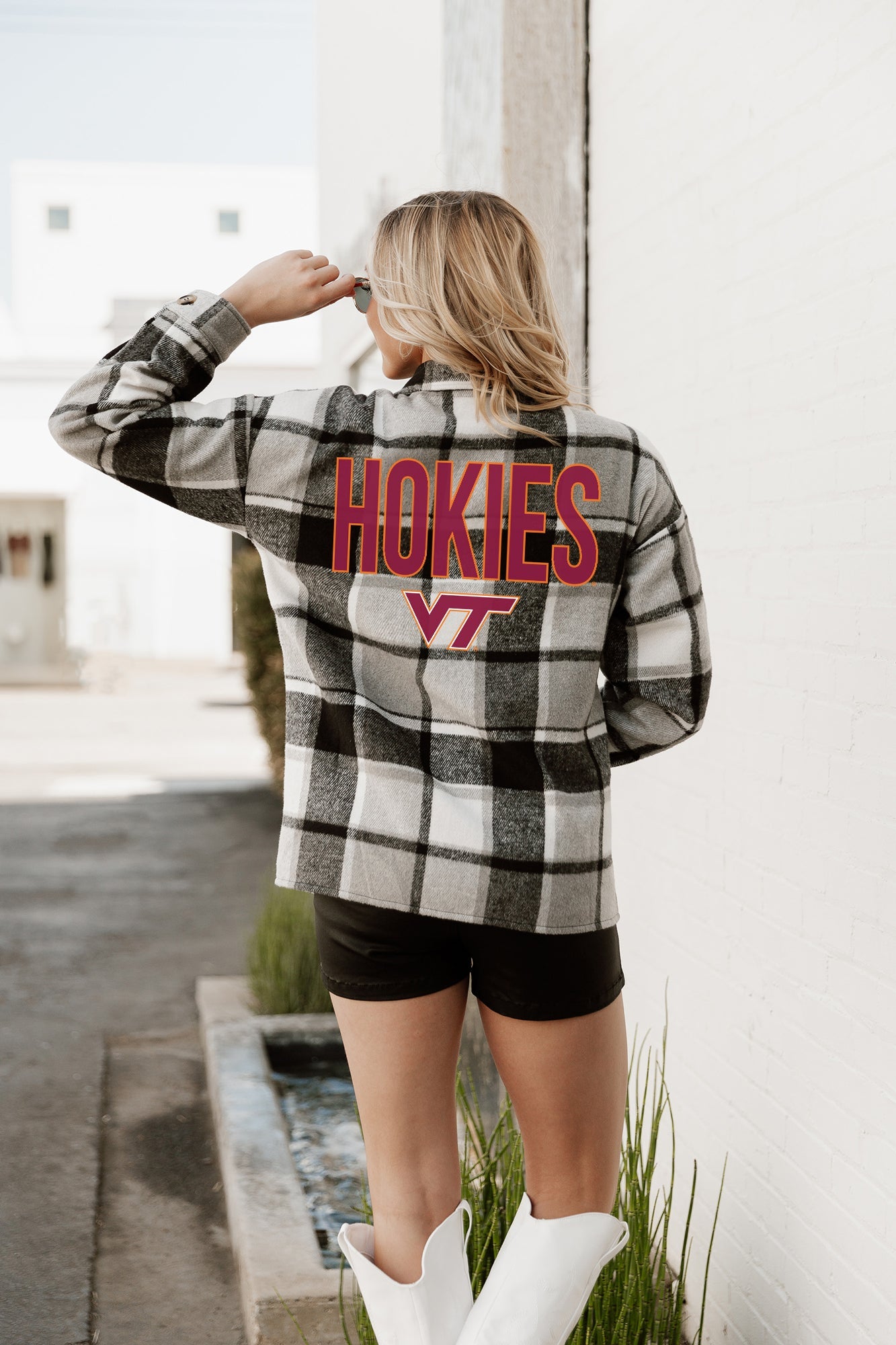 VIRGINIA TECH HOKIES MAD FOR PLAID JENKINS PLAID OVERSHIRT