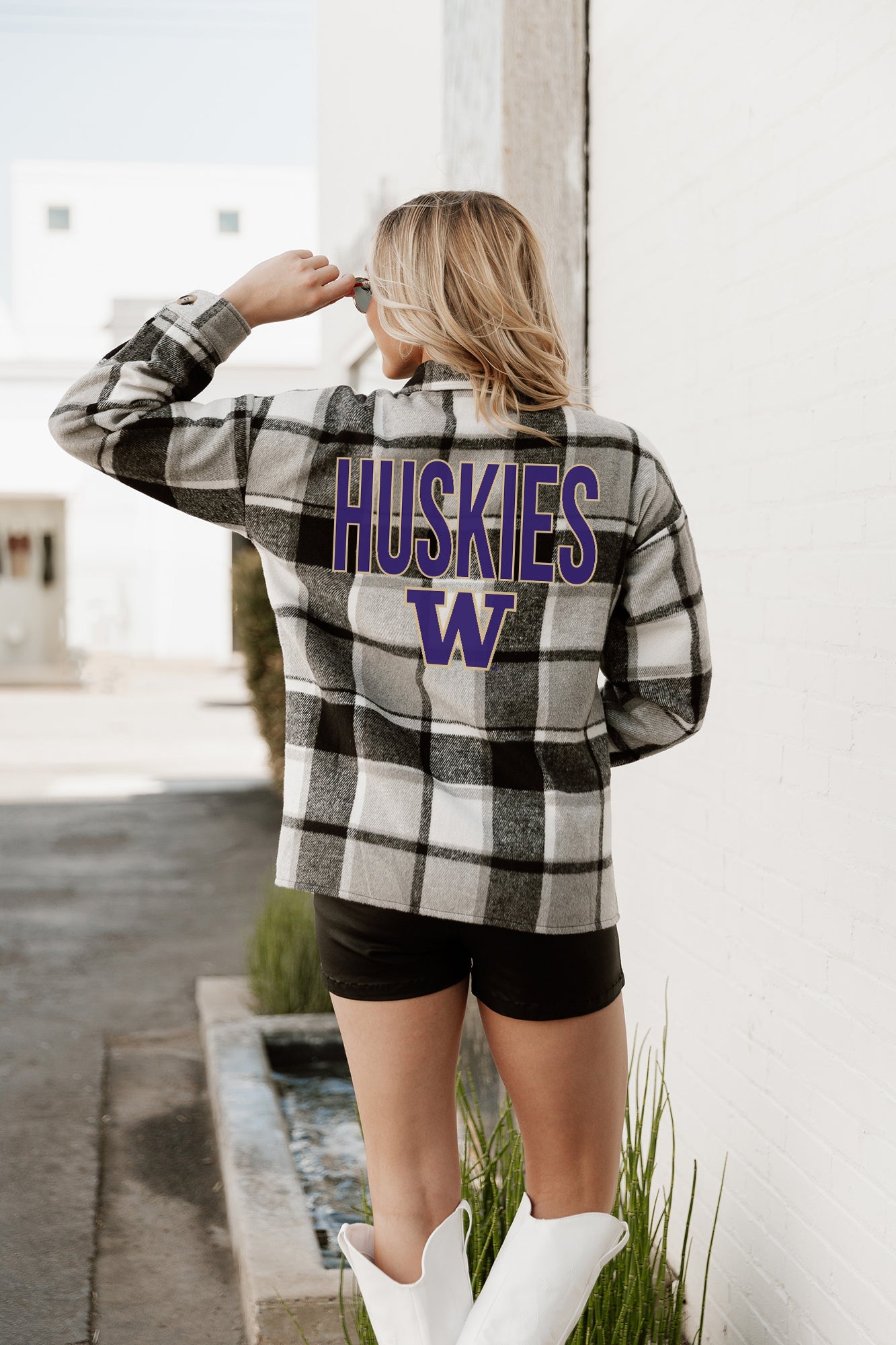 WASHINGTON HUSKIES MAD FOR PLAID JENKINS PLAID OVERSHIRT