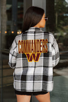 WASHINGTON COMMANDERS FIELDSIDE FUN JENKINS PLAID OVERSHIRT