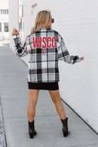 WISCONSIN BADGERS MAD FOR PLAID JENKINS PLAID OVERSHIRT