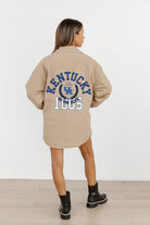 KENTUCKY WILDCATS TAKE IT TO THE HOUSE LIGHTWEIGHT BUTTON DOWN OVERSIZED JACKET BY MADI PREWETT TROUTT