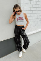 ALABAMA CRIMSON TIDE DOWN AND DISTANCE ESSENTIAL RIBBED CROP TANK BY MADI PREWETT TROUTT