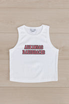 ARKANSAS RAZORBACKS WINNING TRADITION ESSENTIAL RIBBED CROP TANK BY MADI PREWETT TROUTT