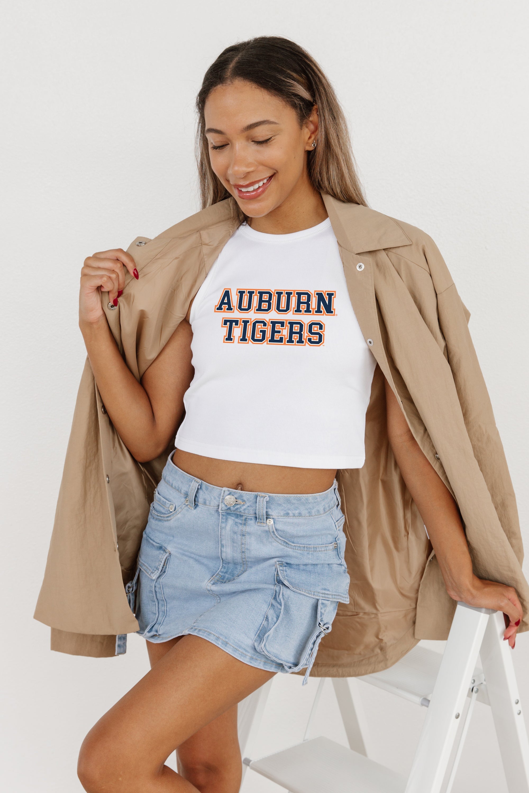 AUBURN TIGERS WINNING TRADITION ESSENTIAL RIBBED CROP TANK BY MADI PREWETT TROUTT