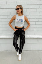 FLORIDA GATORS DOWN AND DISTANCE ESSENTIAL RIBBED CROP TANK BY MADI PREWETT TROUTT