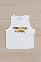 MISSOURI TIGERS WINNING TRADITION ESSENTIAL RIBBED CROP TANK BY MADI PREWETT TROUTT