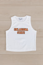 OKLAHOMA STATE COWBOYS WINNING TRADITION ESSENTIAL RIBBED CROP TANK BY MADI PREWETT TROUTT