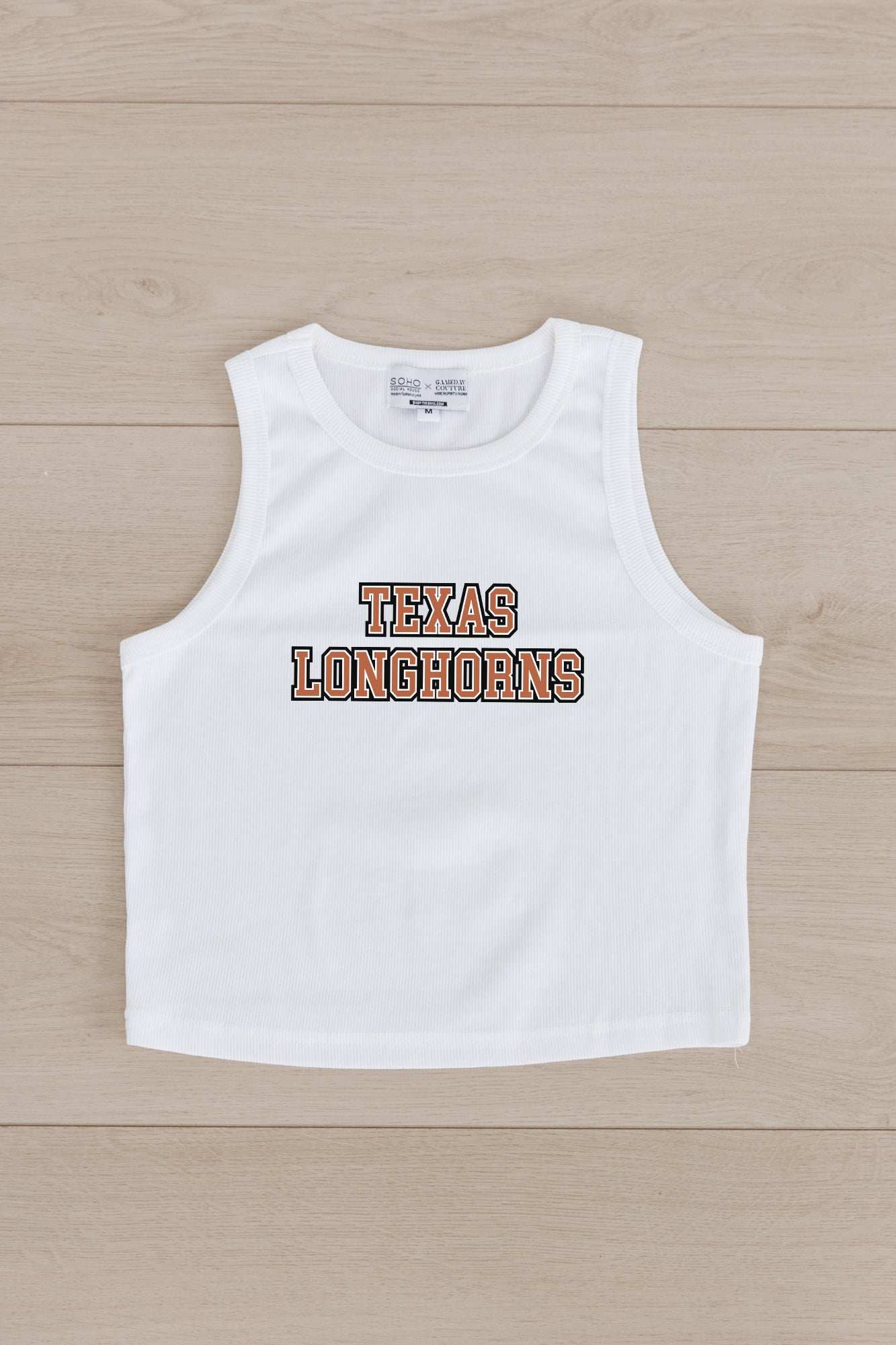 TEXAS LONGHORNS WINNING TRADITION ESSENTIAL RIBBED CROP TANK BY MADI PREWETT TROUTT