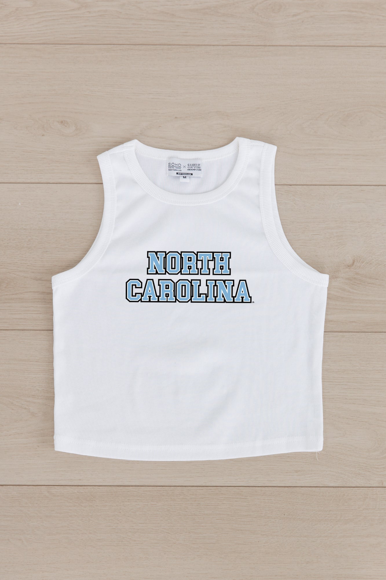 NORTH CAROLINA TAR HEELS WINNING TRADITION ESSENTIAL RIBBED CROP TANK BY MADI PREWETT TROUTT