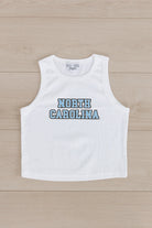 NORTH CAROLINA TAR HEELS WINNING TRADITION ESSENTIAL RIBBED CROP TANK BY MADI PREWETT TROUTT