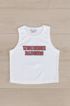 WISCONSIN BADGERS WINNING TRADITION ESSENTIAL RIBBED CROP TANK BY MADI PREWETT TROUTT