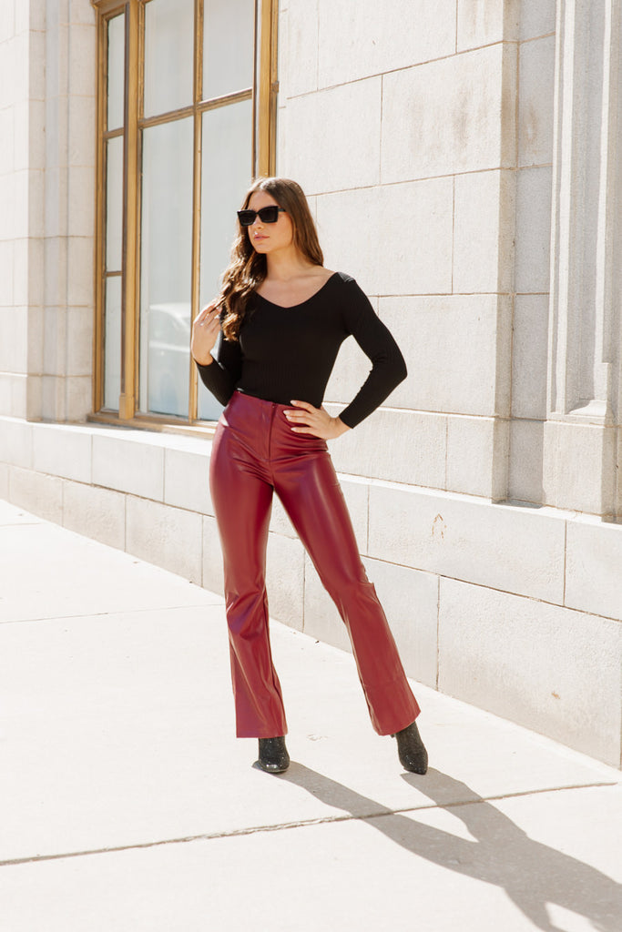 MILICA HIGH WAISTED CROP FLARE PANTS