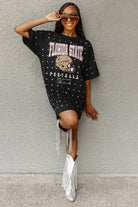 FLORIDA STATE SEMINOLES GAME CHANGING ALL-OVER RHINESTONE SHORT SLEEVE T-SHIRT DRESS