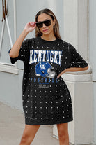 KENTUCKY WILDCATS GAME CHANGING ALL-OVER RHINESTONE SHORT SLEEVE T-SHIRT DRESS