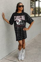 SOUTH CAROLINA GAMECOCKS GAME CHANGING ALL-OVER RHINESTONE SHORT SLEEVE T-SHIRT DRESS