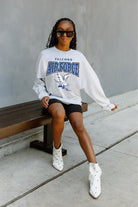 AIR FORCE FALCONS FIGHTING SPIRIT DROP SHOULDER LONG SLEEVE TEE WITH RIBBED NECKLINE AND CUFFS