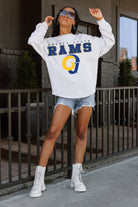 ANGELO STATE RAMS BIG GOALS DROP SHOULDER LONG SLEEVE TEE WITH RIBBED NECKLINE AND CUFFS