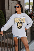 ARMY BLACK KNIGHTS FIGHTING SPIRIT DROP SHOULDER LONG SLEEVE TEE WITH RIBBED NECKLINE AND CUFFS