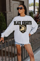 ARMY BLACK KNIGHTS BIG GOALS DROP SHOULDER LONG SLEEVE TEE WITH RIBBED NECKLINE AND CUFFS