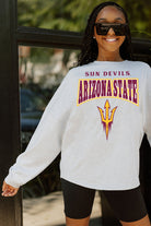 ARIZONA STATE SUN DEVILS FIGHTING SPIRIT DROP SHOULDER LONG SLEEVE TEE WITH RIBBED NECKLINE AND CUFFS