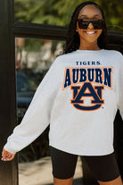 AUBURN TIGERS FIGHTING SPIRIT DROP SHOULDER LONG SLEEVE TEE WITH RIBBED NECKLINE AND CUFFS