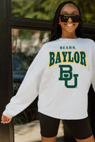 BAYLOR BEARS FIGHTING SPIRIT DROP SHOULDER LONG SLEEVE TEE WITH RIBBED NECKLINE AND CUFFS