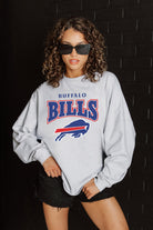 BUFFALO BILLS FIGHTING SPIRIT RELAXED FIT HEATHERED LONG SLEEVE FRENCH TERRY PULLOVER