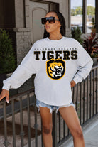 COLORADO TIGERS BIG GOALS DROP SHOULDER LONG SLEEVE TEE WITH RIBBED NECKLINE AND CUFFS