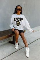 CENTRAL FLORIDA KNIGHTS FIGHTING SPIRIT DROP SHOULDER LONG SLEEVE TEE WITH RIBBED NECKLINE AND CUFFS