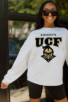 CENTRAL FLORIDA KNIGHTS FIGHTING SPIRIT DROP SHOULDER LONG SLEEVE TEE WITH RIBBED NECKLINE AND CUFFS