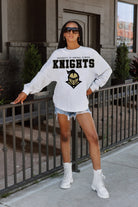 CENTRAL FLORIDA KNIGHTS BIG GOALS DROP SHOULDER LONG SLEEVE TEE WITH RIBBED NECKLINE AND CUFFS