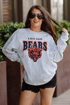 CHICAGO BEARS FIGHTING SPIRIT RELAXED FIT HEATHERED LONG SLEEVE FRENCH TERRY PULLOVER