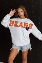 CHICAGO BEARS READY TO RALLY RELAXED FIT HEATHERED LONG SLEEVE FRENCH TERRY PULLOVER