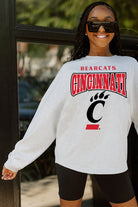 CINCINNATI BEARCATS FIGHTING SPIRIT DROP SHOULDER LONG SLEEVE TEE WITH RIBBED NECKLINE AND CUFFS