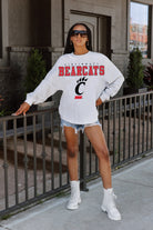 CINCINNATI BEARCATS BIG GOALS DROP SHOULDER LONG SLEEVE TEE WITH RIBBED NECKLINE AND CUFFS