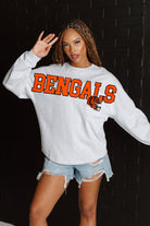 CINCINNATI BENGALS READY TO RALLY RELAXED FIT HEATHERED LONG SLEEVE FRENCH TERRY PULLOVER