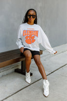 CLEMSON TIGERS FIGHTING SPIRIT DROP SHOULDER LONG SLEEVE TEE WITH RIBBED NECKLINE AND CUFFS