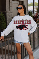 CLAFLIN PANTHERS BIG GOALS DROP SHOULDER LONG SLEEVE TEE WITH RIBBED NECKLINE AND CUFFS