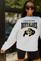 COLORADO BUFFALOES FIGHTING SPIRIT DROP SHOULDER LONG SLEEVE TEE WITH RIBBED NECKLINE AND CUFFS