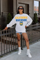 CALIFORNIA RIVERSIDE HIGHLANDERS BIG GOALS DROP SHOULDER LONG SLEEVE TEE WITH RIBBED NECKLINE AND CUFFS