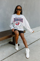 FRESNO STATE BULLDOGS FIGHTING SPIRIT DROP SHOULDER LONG SLEEVE TEE WITH RIBBED NECKLINE AND CUFFS