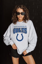 INDIANAPOLIS COLTS FIGHTING SPIRIT RELAXED FIT HEATHERED LONG SLEEVE FRENCH TERRY PULLOVER