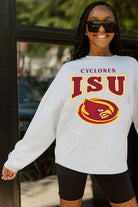 IOWA STATE CYCLONES FIGHTING SPIRIT DROP SHOULDER LONG SLEEVE TEE WITH RIBBED NECKLINE AND CUFFS