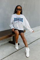 JACKSON STATE TIGERS FIGHTING SPIRIT DROP SHOULDER LONG SLEEVE TEE WITH RIBBED NECKLINE AND CUFFS