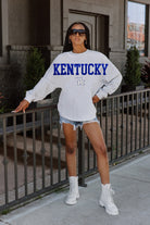 KENTUCKY WILDCATS READY TO RALLY RELAXED FIT HEATHERED LONG SLEEVE FRENCH TERRY PULLOVER