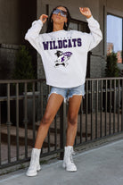 KANSAS STATE WILDCATS BIG GOALS DROP SHOULDER LONG SLEEVE TEE WITH RIBBED NECKLINE AND CUFFS