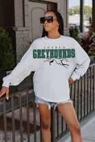 LOYOLA GREYHOUNDS BIG GOALS DROP SHOULDER LONG SLEEVE TEE WITH RIBBED NECKLINE AND CUFFS