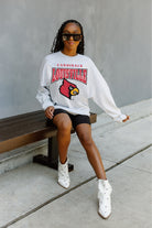 LOUISVILLE CARDINALS FIGHTING SPIRIT DROP SHOULDER LONG SLEEVE TEE WITH RIBBED NECKLINE AND CUFFS