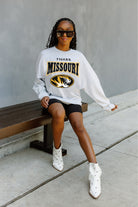 MISSOURI TIGERS FIGHTING SPIRIT DROP SHOULDER LONG SLEEVE TEE WITH RIBBED NECKLINE AND CUFFS